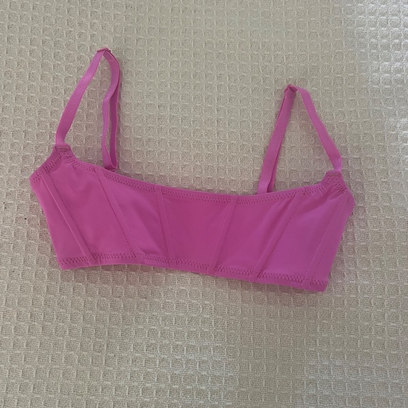 Skims Signature swim corset bikini top neon orchid - Picture 2 of 5